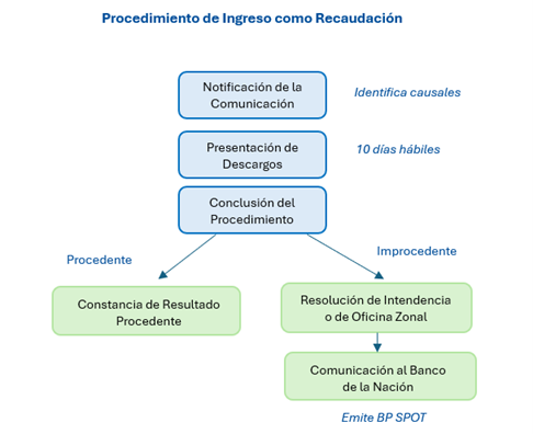 proced. ingreso como recaudacion